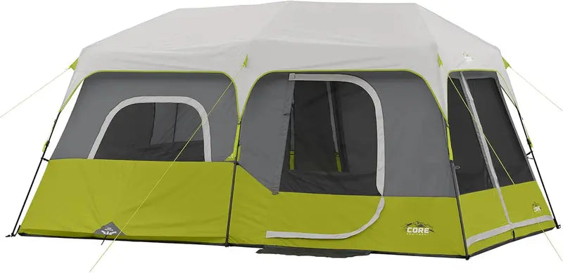 9-Person Instant Cabin Tent  14′ x 9′ Quick-Setup Outdoor Shelter in Green (Model 40008)