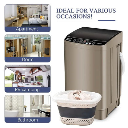 Portable Washing Machine, 17.7 Lbs Large Capacity Full Automatic Washing Machine