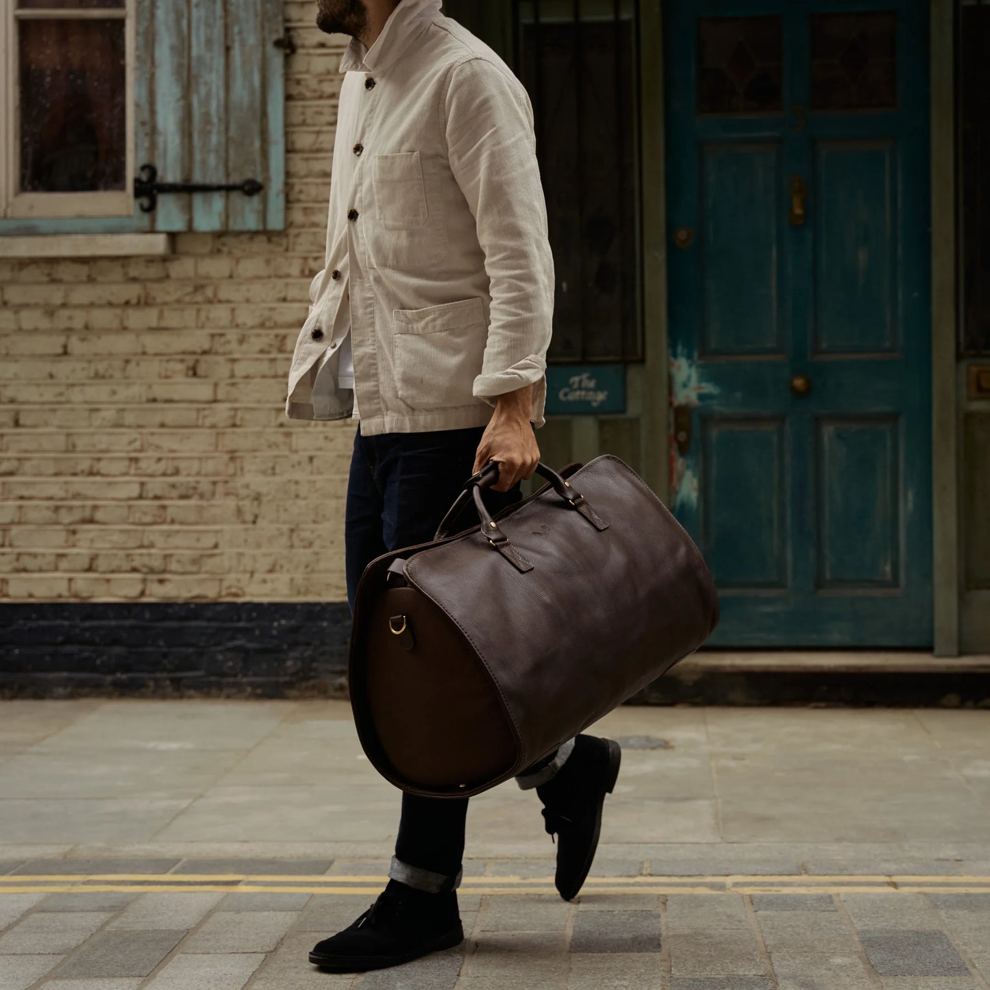 Leather S.C Holdall - Brown