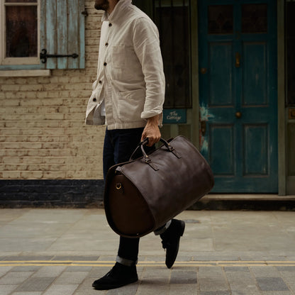 Leather S.C Holdall - Brown