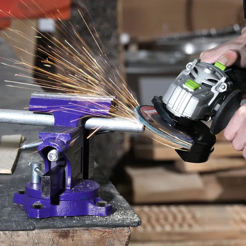WORKPRO 4.5-Inch Bench Vise  Heavy-Duty Cast-Iron Workbench Clamp