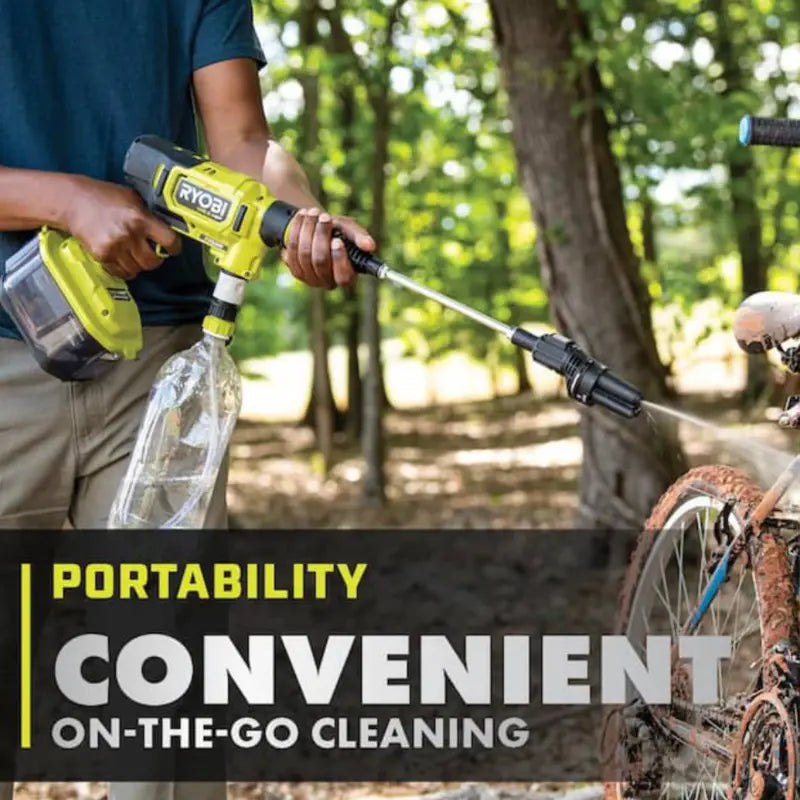 Ryobi ONE+ HP 18V Cordless Electric Pressure Washer  600 PSI, 0.7 GPM, 20 ft Siphon Hose