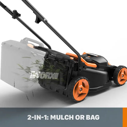 Worx 40V 14-Inch Cordless Lawn Mower  Intellicut Tech, Mulching & Dual 20V Battery Kit Included