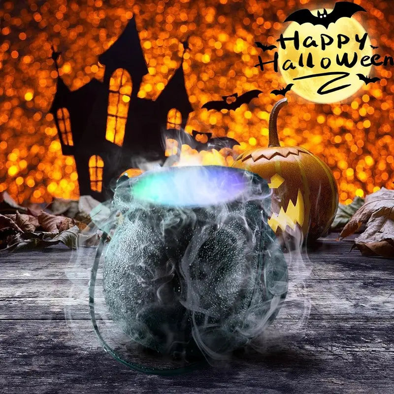 Halloween LED Fog Machine with Adjustable Mist Output and Ambient Lighting
