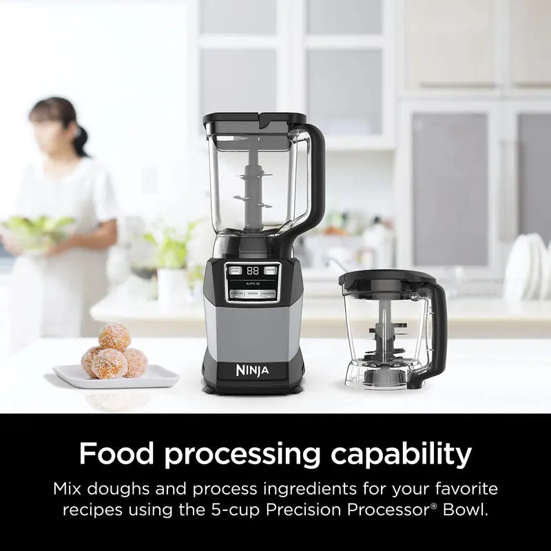 Ninja 1200W Compact Kitchen System for Blending, Chopping, and Food Processing