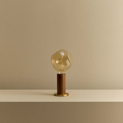 Knuckle Table Lamp in Walnut + Voronoi I