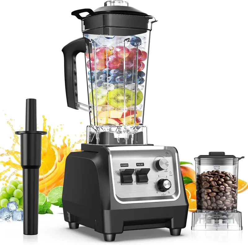 1800W High-Performance Smoothie Blender  70oz Countertop Model with 20oz Grinder Cup