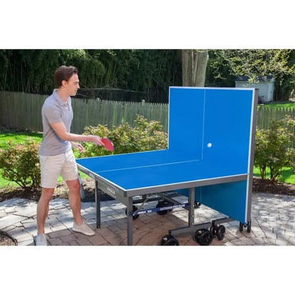 JOOLA Nova Pro Plus Weatherproof Outdoor Table Tennis Table  9 ft × 5 ft, Aluminum Surface, Foldable