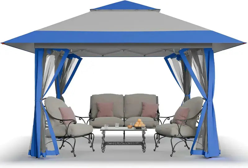 CROWN SHADES 13×13 ft Pop-Up Gazebo  Instant-Setup Outdoor Canopy Tent, Clearance Model