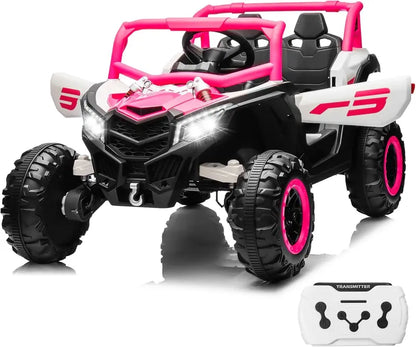 JOYRACER Kids RC Car  4×150W Motors, Shock Absorption, Bluetooth Audio, MP3, LED Headlights