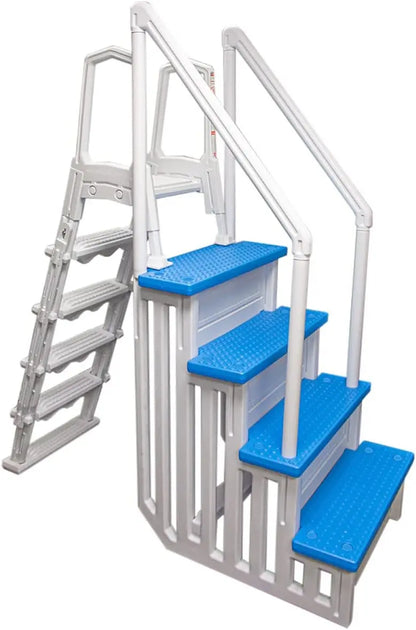 Select Anti-Slip In-Pool Steps  Gray, Deck-Mountable for 4854¡å Above-Ground Pools, 300-Lb Capacity