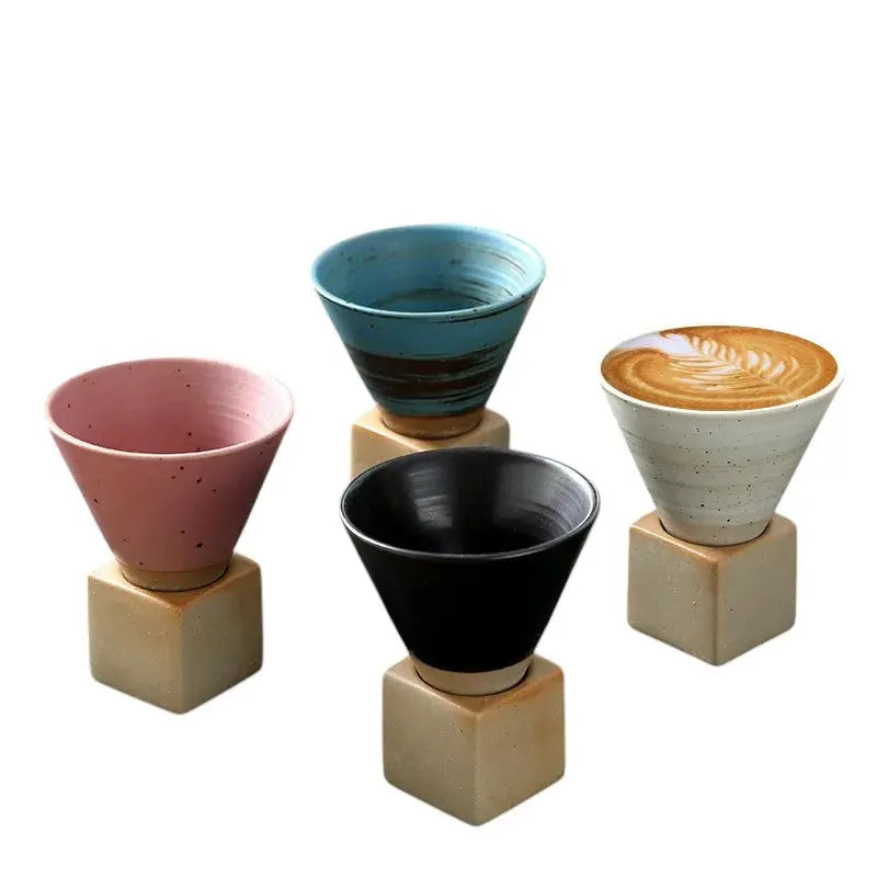 Kyoto-Inspired 200ml Ceramic Espresso Cup Set  Clean Minimalist Design