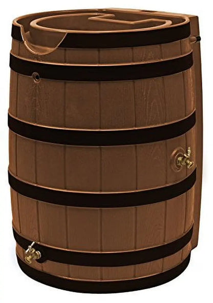 Good Ideas Rain Wizard 65-Gallon Terra Cotta Rain Barrel with Dark Ribbed Finish