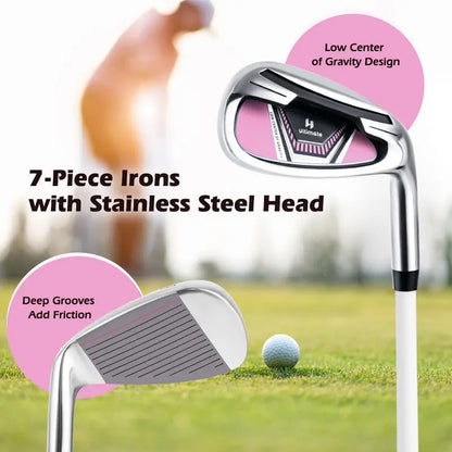 Women’s Full 11-Piece Golf Set  Right-Handed Starter Kit with Oversized 460cc Driver