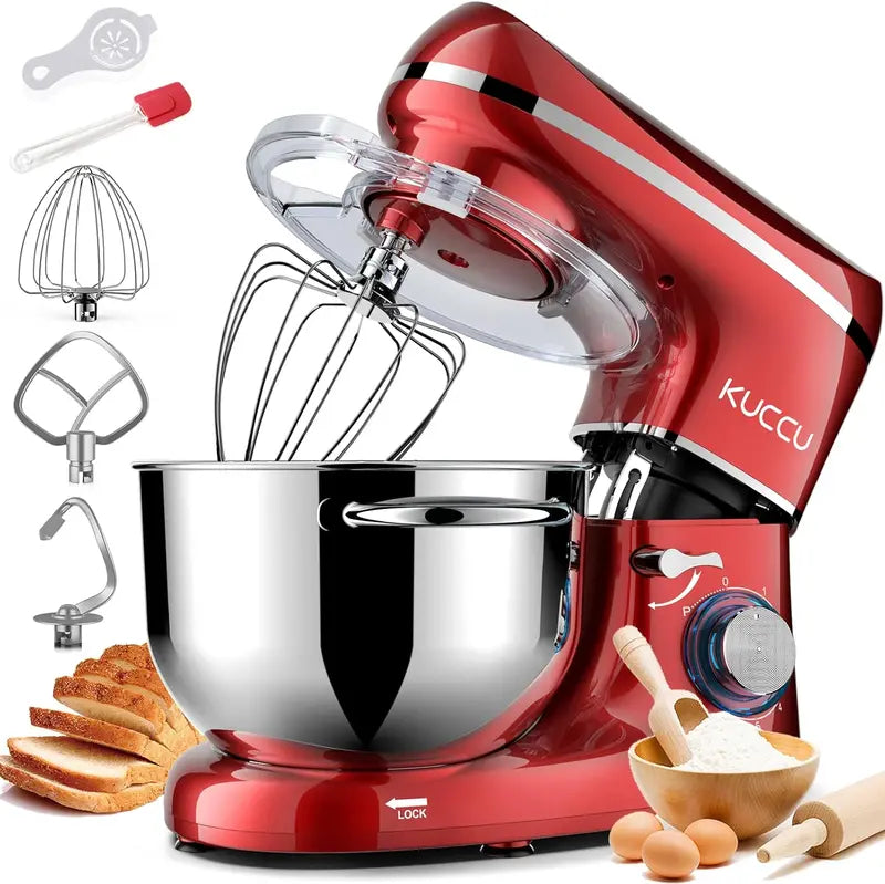 6.5-Quart 6-Speed Tilt-Head Stand Mixer — Heavy-Duty Kitchen Mixer with Dough Hook, Whisk, Beater & Egg Separator