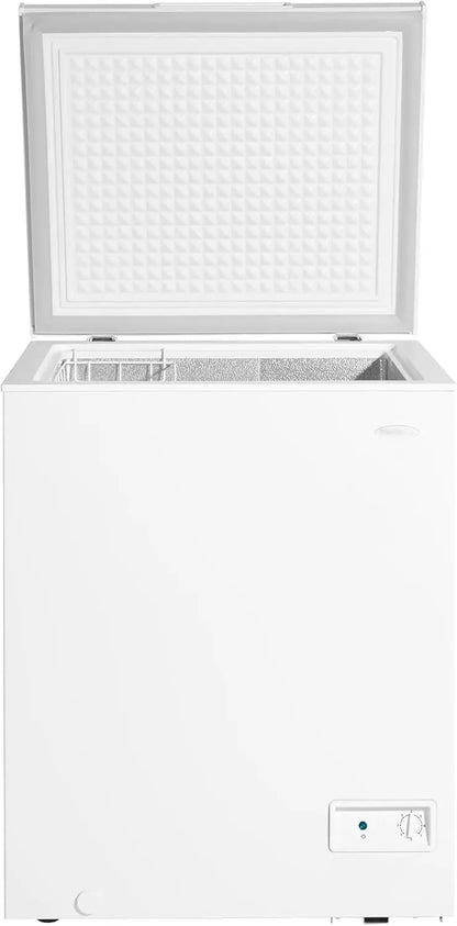 5.0 Cu. Ft. Chest Freezer  DOE-Certified Efficiency with User-Friendly Front-Mounted Thermostat & Wide Temperature Range