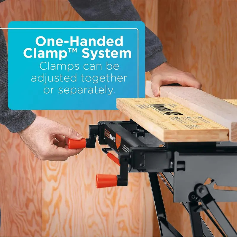 Portable Workmate Workbench, 550 lbs Capacity, Vertical & Horizontal Clamping, DIY & Woodworking (WM425-A)