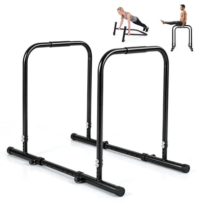 Heavy-Duty Parallettes  660-LB Load Capacity Dip & Push-Up Station