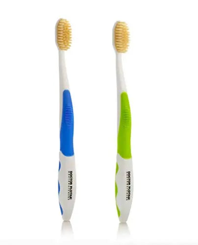 MOUTHWATCHERS Dr. Plotka’s Extra Soft Flossing Toothbrush for Sensitive Teeth & Gums  2 Pack, Multi-Color