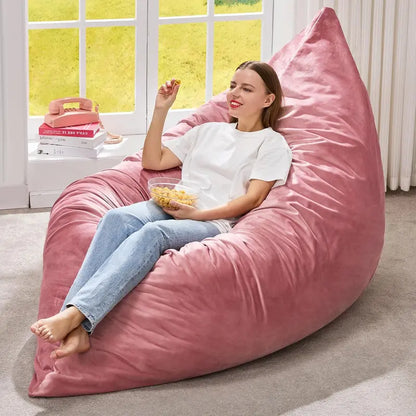 Hobestluk 3-in-1 Convertible Bean Bag  Floor Cushion, Lounger, or Seating Sofa