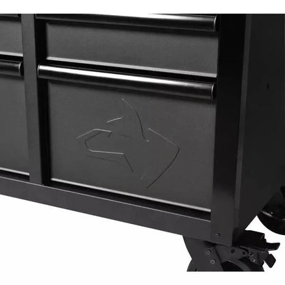Premium 61″ Workshop Workbench  Heavy-Duty 15-Drawer Mobile Unit Featuring Solid Wood Worktop