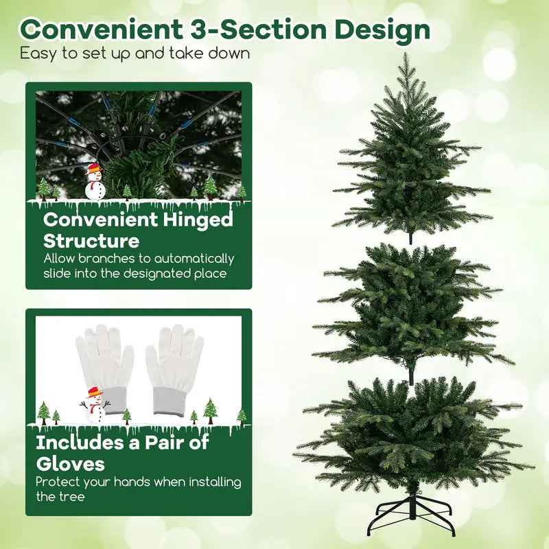 6 ft Pre-Lit Multimode Artificial Christmas Tree  260 Multicolor & Warm White LEDs, 714 Tips, 11 Lighting Effects