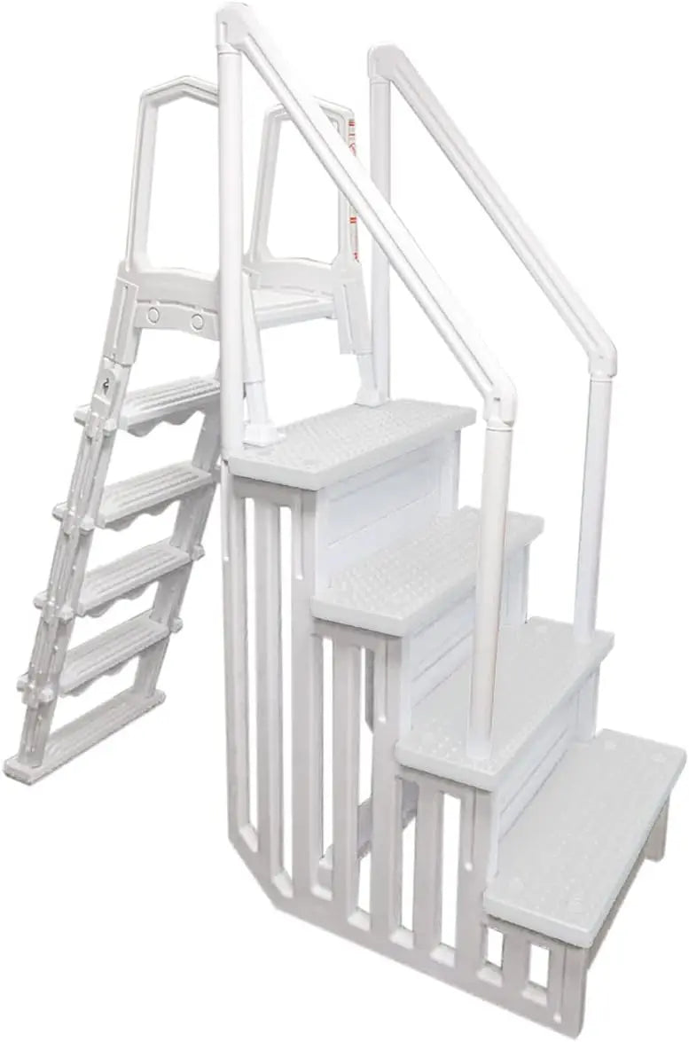 Select Anti-Slip In-Pool Steps  Gray, Deck-Mountable for 4854¡å Above-Ground Pools, 300-Lb Capacity