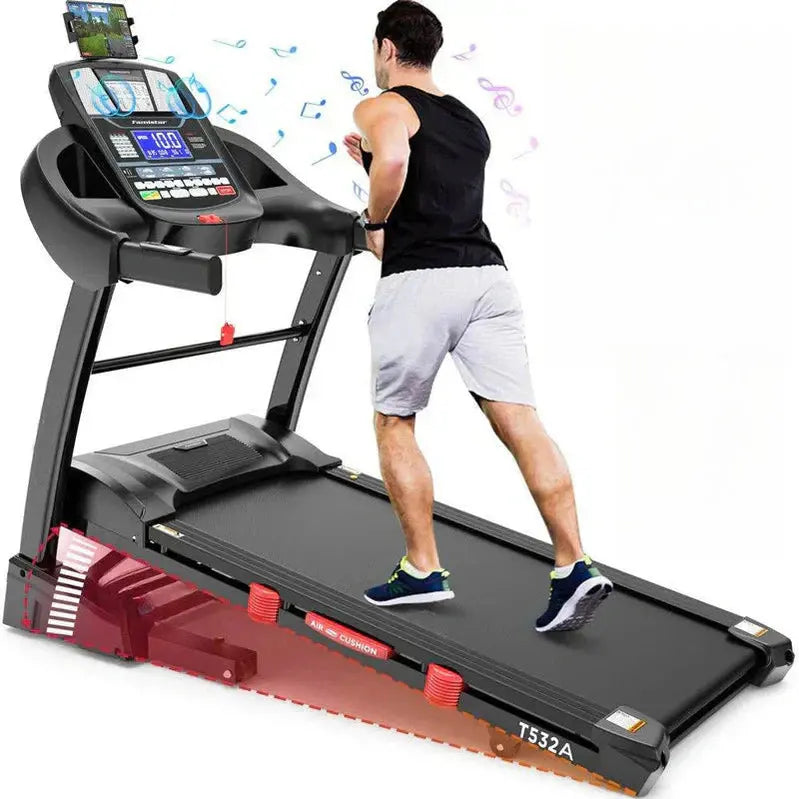 Foldable 4.5HP Treadmill with 15 Incline Levels & 300-LB Capacity