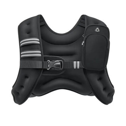Adjustable Neoprene Weighted Vest with Reflective Trim & Multi-Use Pockets