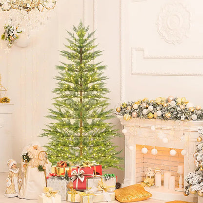 6.5-Foot or 7.5-Foot Simulated Cypress Christmas Tree with Warm White Fairy Lights