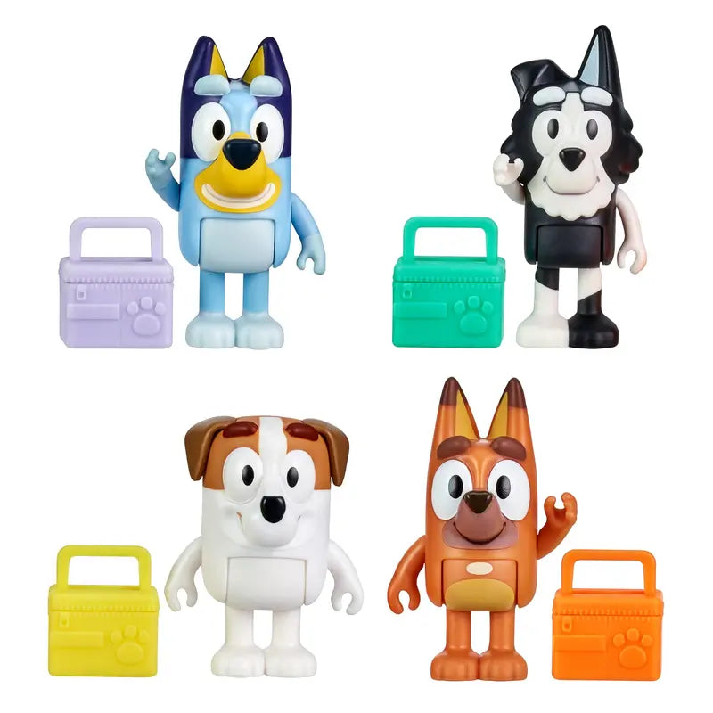 Bluey, School Friends  Bluey, Jack, Pretzel and Mackenzie ,4-Pack, 2.5-3 inch Figures, Preschool, Ages 3+