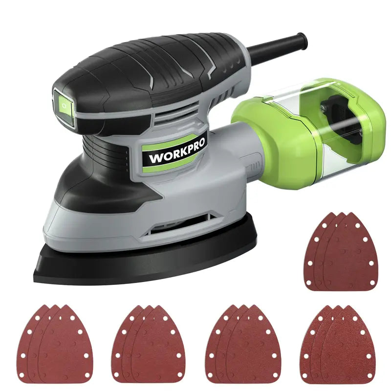 WORKPRO 1.6-Amp Compact Detail Sander  13,000 OPM with Integrated Dust Collection