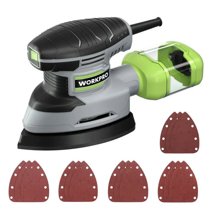 WORKPRO 1.6-Amp Compact Detail Sander  13,000 OPM with Integrated Dust Collection