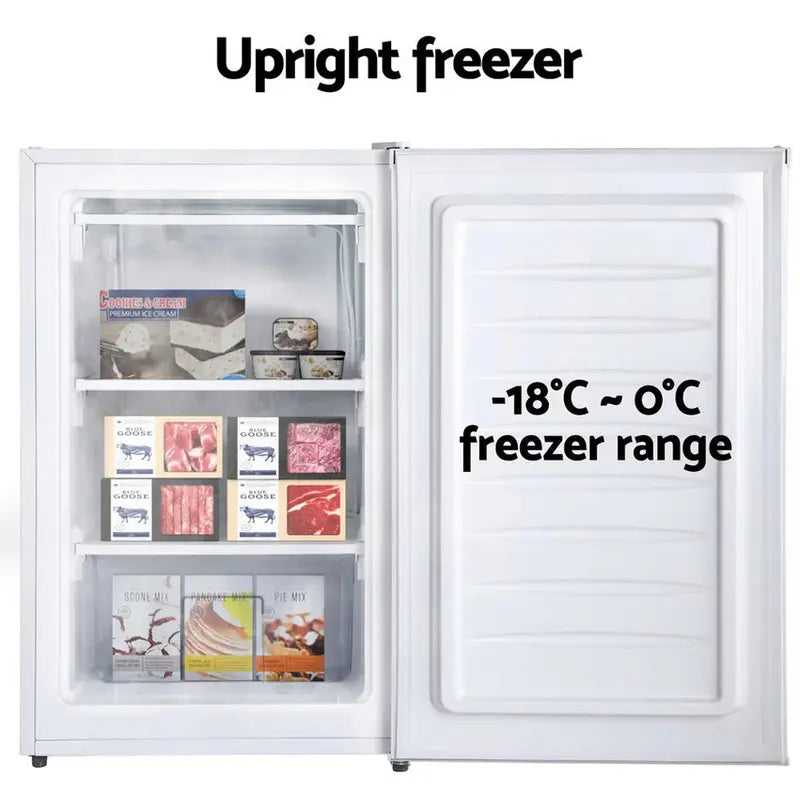 Devanti 81-Liter Upright Freezer in White