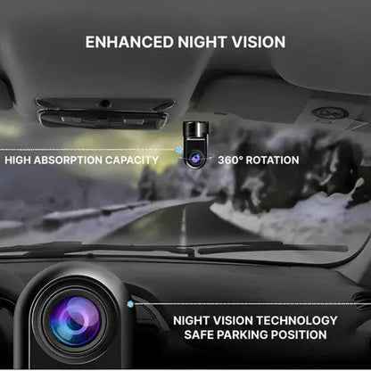 AI Dash Cam with GPS, Night Vision, and Smart Parking Monitoring