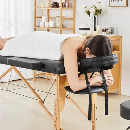 Adjustable Portable Spa Bed for Eyelash Extensions, Massage & Tattoo Services  Lightweight Black Lash or Therapy Table