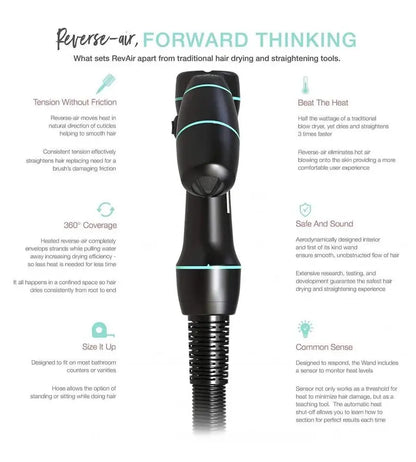 REVAIR Reverse-Air Hair Dryer for Fast Drying and Gentle Straightening