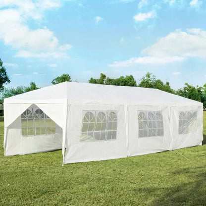 Premium 10×30 ft Pop-Up Canopy Tent with 8 Zippered Sidewalls  Heavy-Duty Outdoor Party Shelter for Events and Gatherings