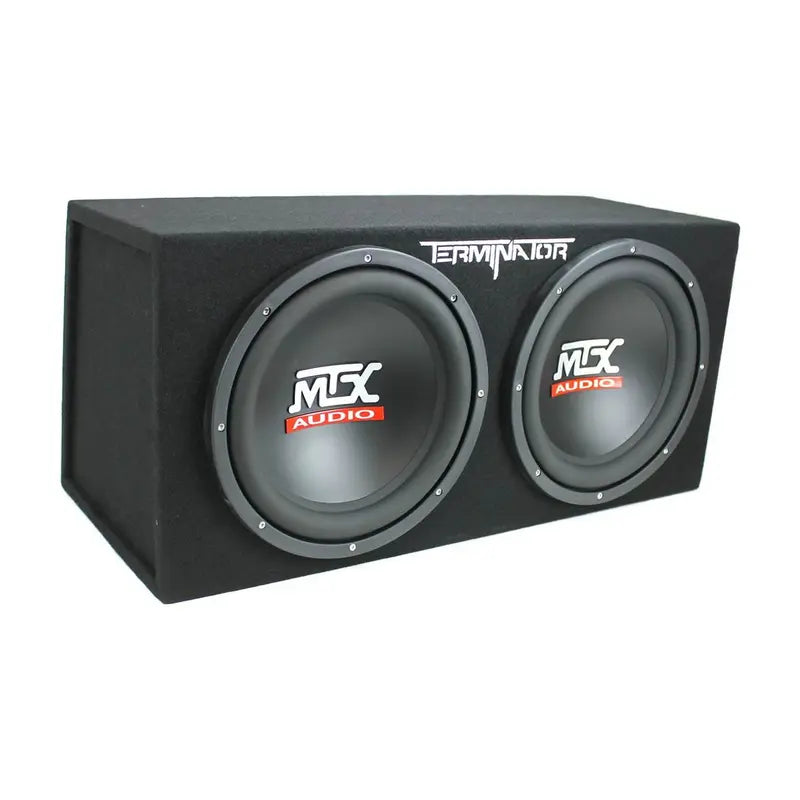 MTX TNE212D 12″ 1200W Dual Subwoofer Box with 1500W Monoblock Amplifier & 2-Farad Capacitor