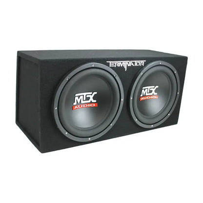 MTX TNE212D 12″ 1200W Dual Subwoofer Box with 1500W Monoblock Amplifier & 2-Farad Capacitor