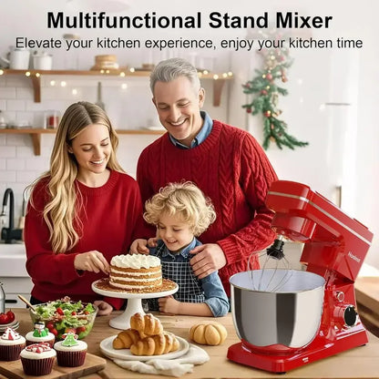 10-Setting Tilt-Head Stand Mixer with 6-Quart Stainless Steel Bowl & 8-in-1 Splash Guard