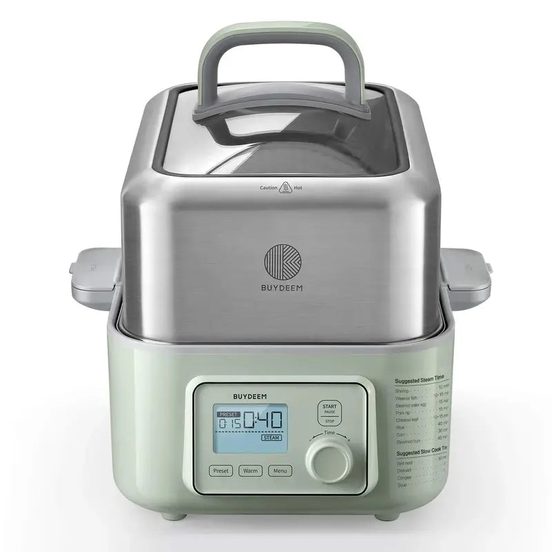 BUYDEEM 5-Quart Digital Electric Food Steamer  Multi-Layer Healthy Cooking Appliance