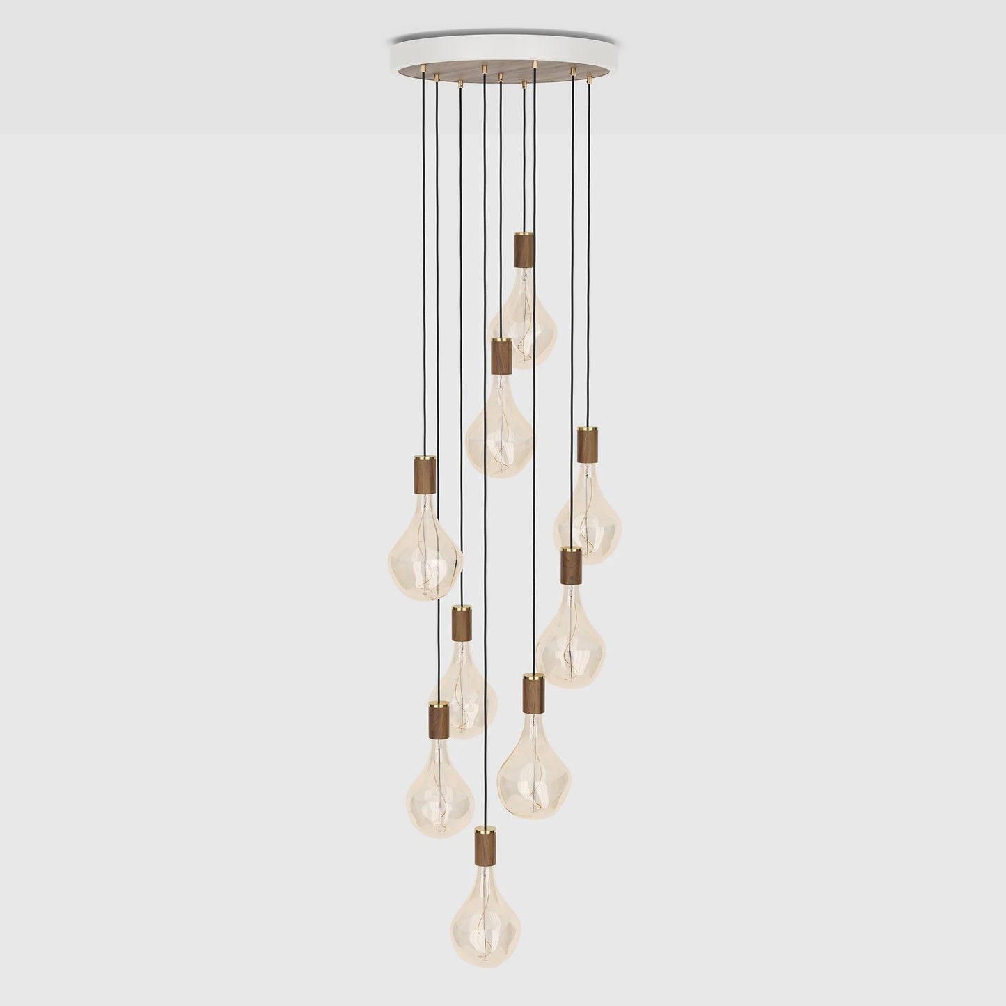 The Original Nine Pendant in Walnut + Voronoi II