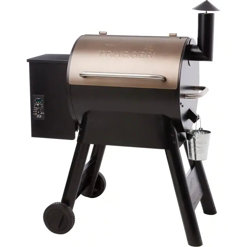 Pro Series 22-Inch Pellet Grill  Bronze-Finished Outdoor Cooking System with Precise Smoke and Heat Management