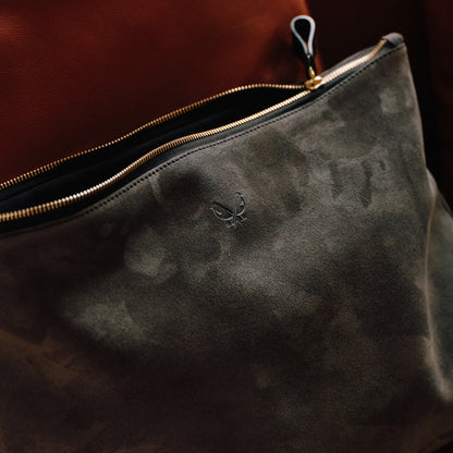 Suede Flight Folio - Storm Grey