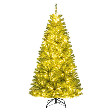 6-, 7-, or 8-Foot Remote-Controlled Pre-Lit Christmas Tree with Warm White LEDs