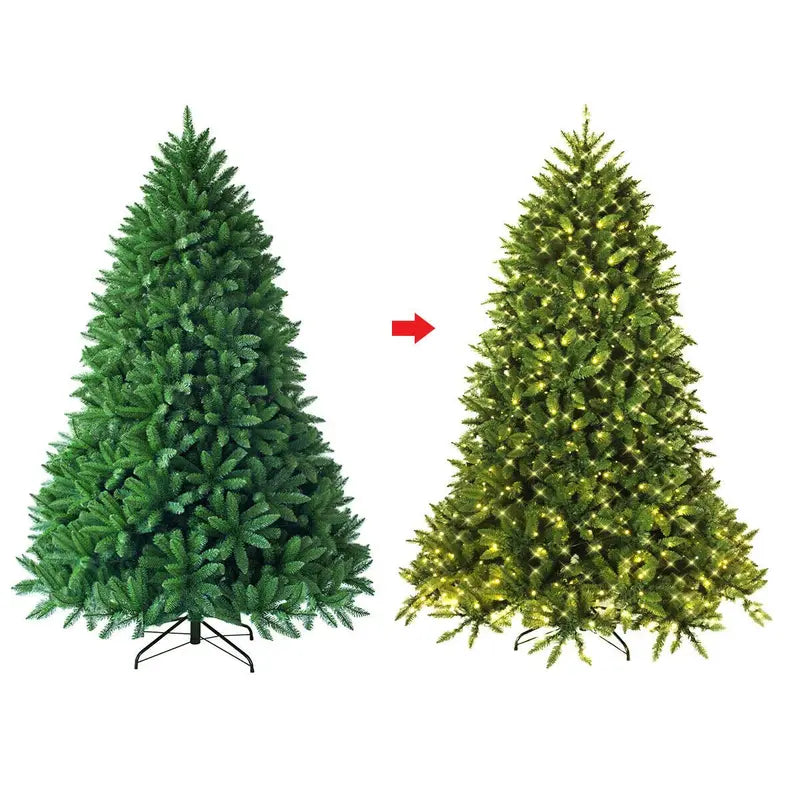 5-Foot Pre-Lit Hinged Artificial Fir Christmas Tree  Easy Setup Design