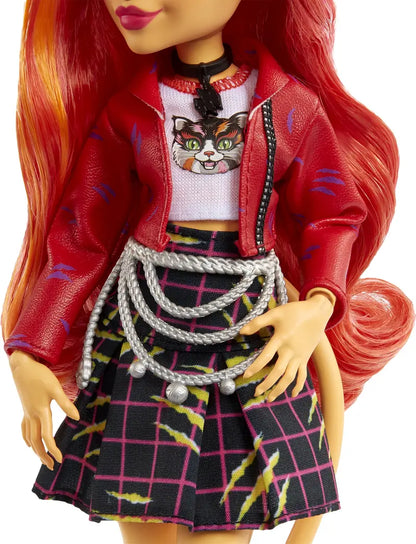 Monster High Toralei Stripe Fashion Doll with Red & Orange Hair, Accessories & Pet Saber-Tooth Tiger