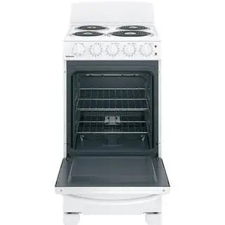 Freestanding 20-Inch Electric Oven with Four Cooking Zones  White Finish