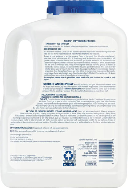 Clorox Pool & Spa Low-Odor Bromine Tablets, 5LB  Restores Water Clarity & Sanitizes Effectively